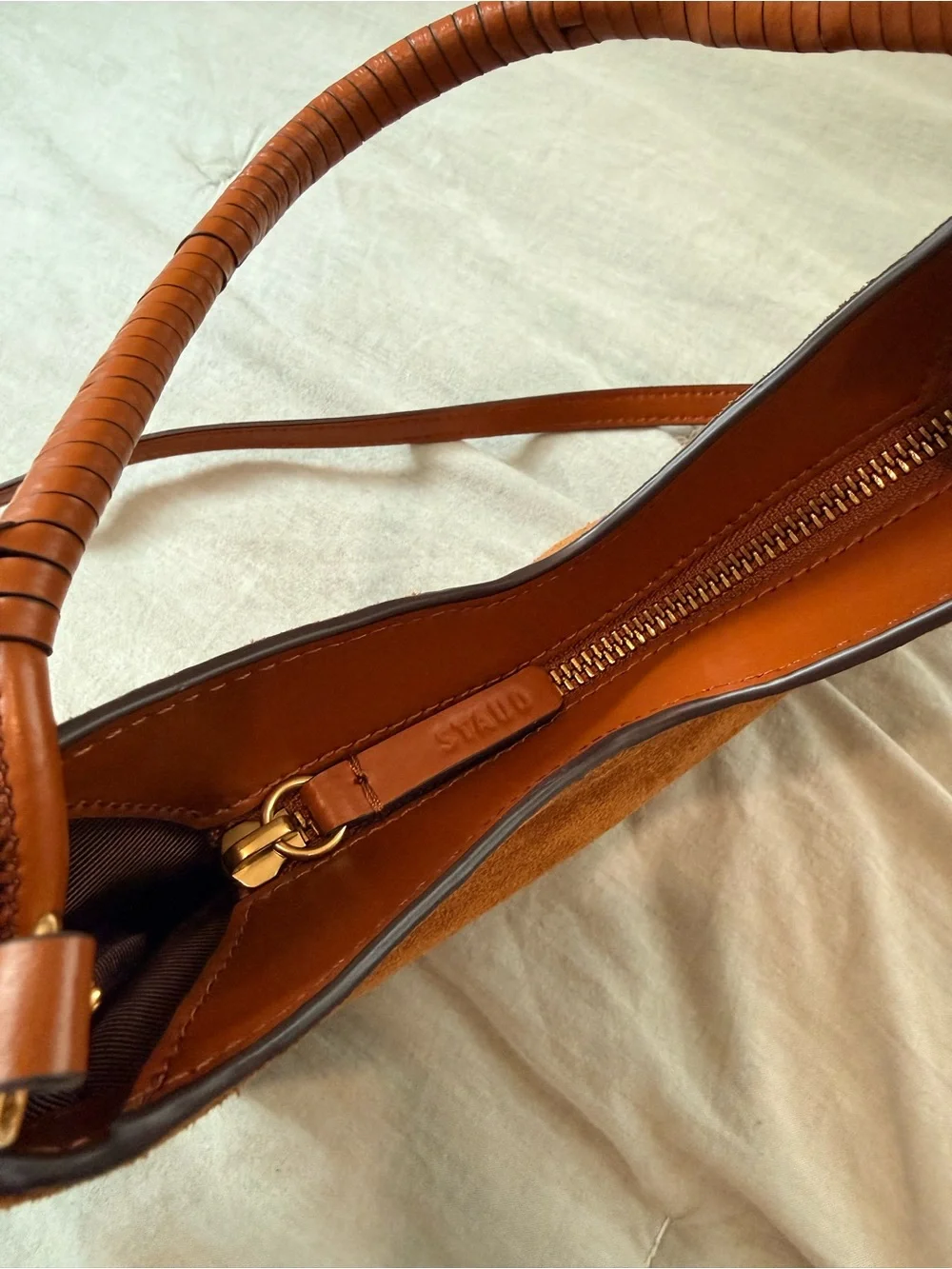 STAUD Valerie Suede Shoulder Bag